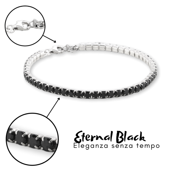 Bracciale Tennis Eternal Black - immagine 2