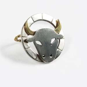 Anello Toro in Argento e Ottone