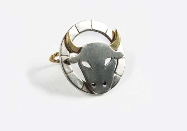 Anello Toro in Argento e Ottone