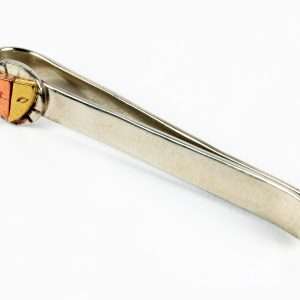 Fermacravatta Semplice con Elemento Decorativo in Argento 925