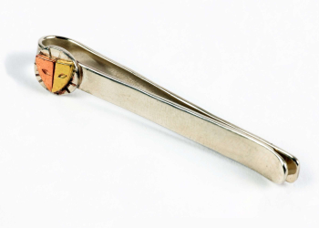 Fermacravatta Semplice con Elemento Decorativo in Argento 925
