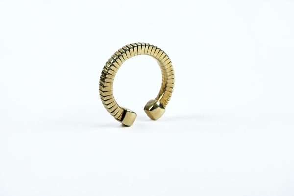Anello Rigato Squadrato in Argento 925 - immagine 2