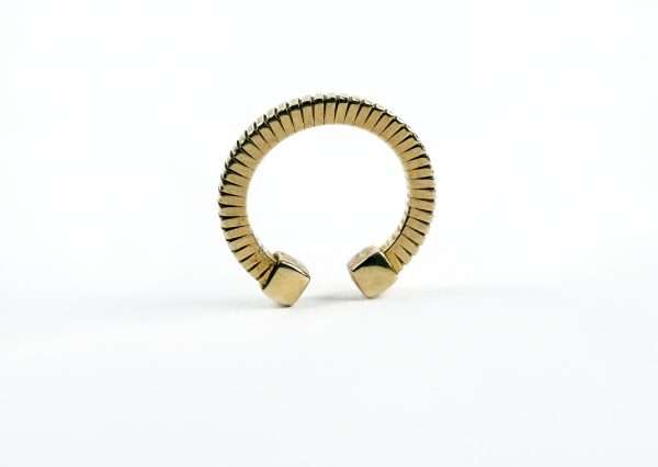 Anello Rigato Squadrato in Argento 925 - immagine 3