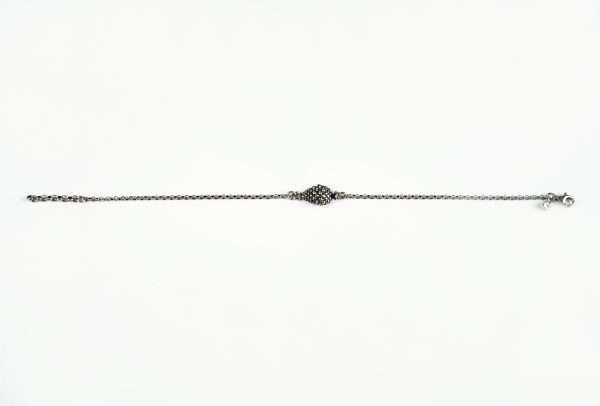 Bracciale Catena Rolò con Pigna Centrale – Argento Brunito 925 - immagine 3