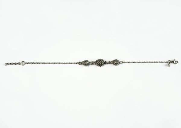 Bracciale Catena Rolò tre Pigne Centrali – Argento 925 - immagine 2