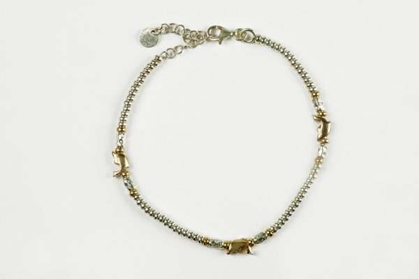 Bracciale con Delfini Dorati – Argento 925 - immagine 2