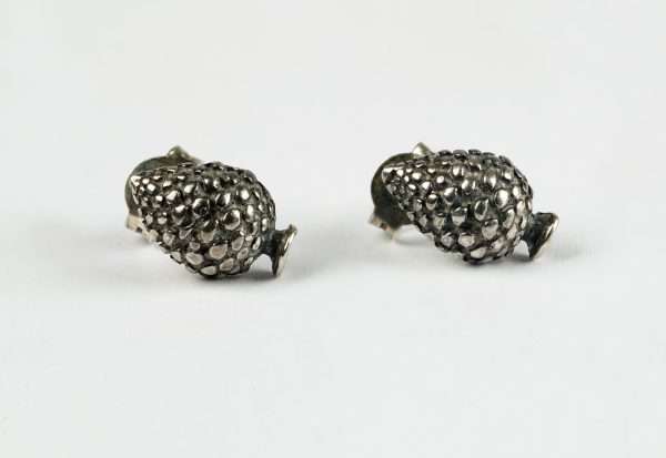 Orecchini Pigna in Argento 925 Brunito - immagine 2