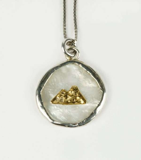 Ciondolo Vesuvio in Argento 925 Martellato - immagine 2