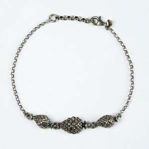 Bracciale Catena Rolò tre Pigne Centrali – Argento 925