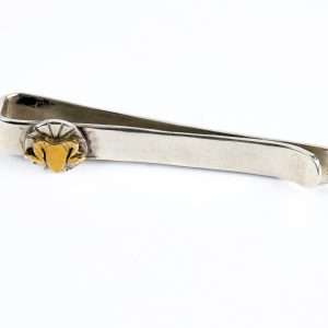 Fermacravatta Semplice con Elemento Decorativo in Argento 925