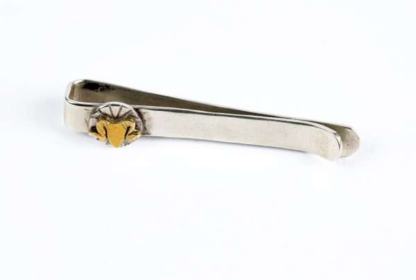 Fermacravatta Semplice con Elemento Decorativo in Argento 925