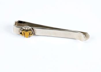 Fermacravatta Semplice con Elemento Decorativo in Argento 925