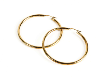 Orecchini Cerchio Dorato in Argento 925