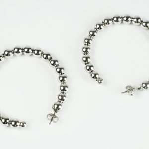 Orecchini Cerchi in Argento 925 con Pallini