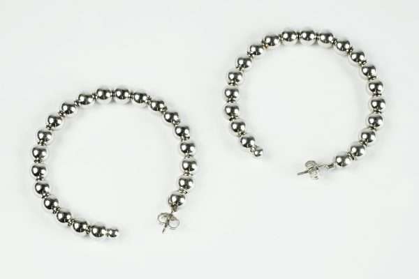 Orecchini Cerchi in Argento 925 con Pallini