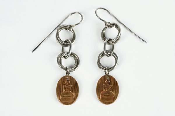 Orecchini Pendenti in Argento 925 con Monumento Stanzione