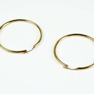 Orecchini a Cerchio in Argento Dorato 925