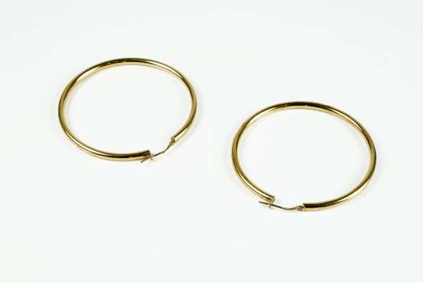 Orecchini a Cerchio in Argento Dorato 925